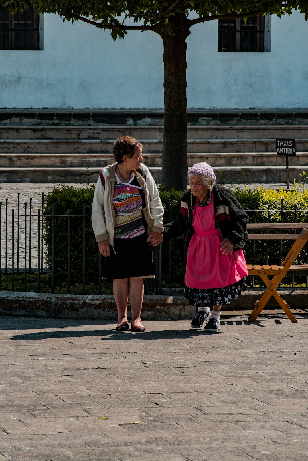 Adult daughter visiting her mother